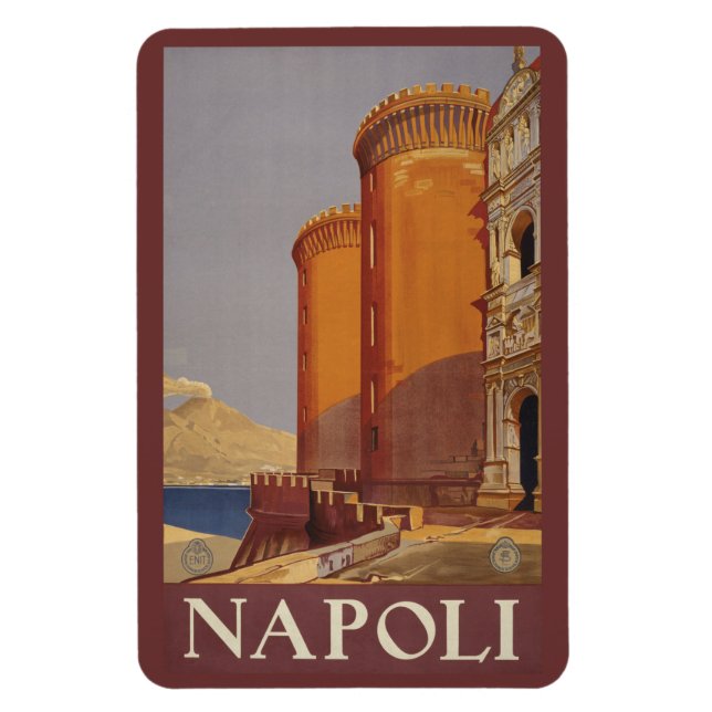 Magnet Flexible Vintage Naples Naples Italie aimant (Vertical)