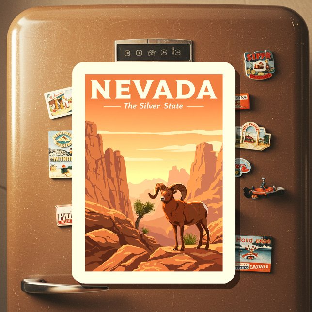 Magnet Flexible Vintage Nevada (Créateur téléchargé)