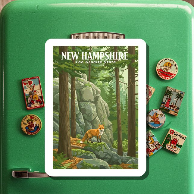 Magnet Flexible Vintage New Hampshire (Créateur téléchargé)
