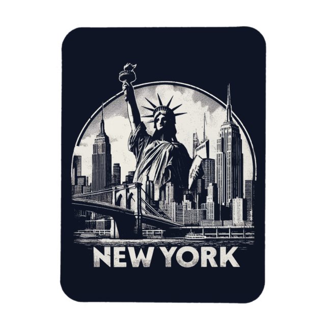 Magnet Flexible Vintage New York (Vertical)