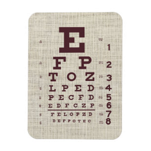 Magnet Flexible Vintage OEil Graphique sur Burlap