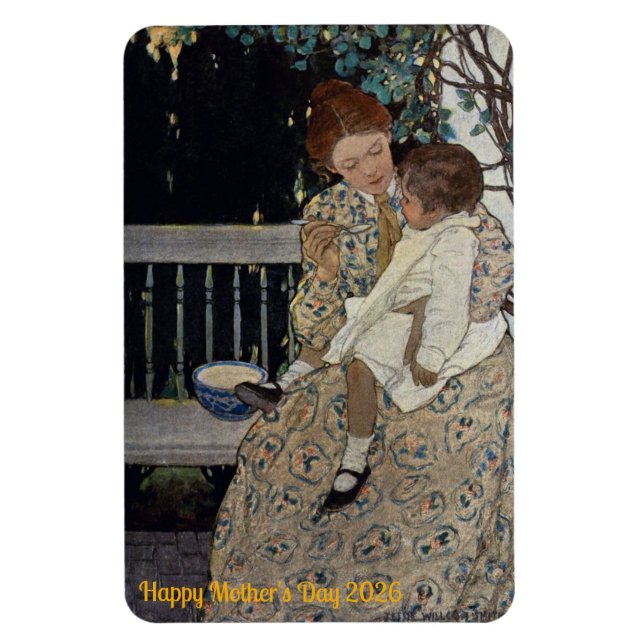 Magnet Flexible VINTAGE Painting Mother's Day ~  (Vertical)