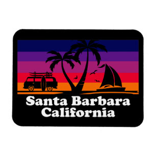 Magnet Flexible Vintage Père Noël Barbara Californie