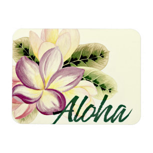 Magnet Flexible Vintage Plumeria Aloha