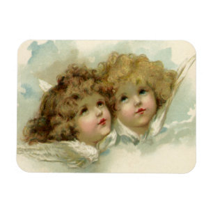 Magnet Flexible Vintage Religion, Anges Victoriennes dans les Nuag