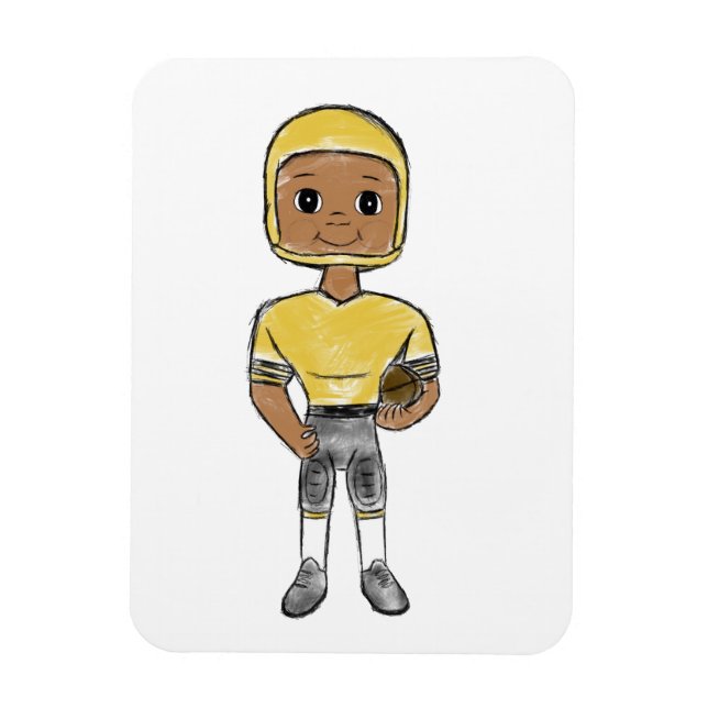 Magnet Flexible vintage retro football (Vertical)