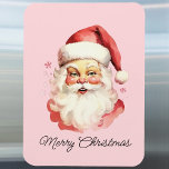 Magnet Flexible Vintage Retro Santa Claus rose Joyeux Noël<br><div class="desc">Apportez une touche de charme nostalgique à votre maison avec cet aimant de Noël rétro vintage du Père Noël. Doté d'une superbe illustration Père Noël sur un arrière - plan rose avec les mots "Joyeux Noël", cet aimant est parfait pour décorer votre réfrigérateur ou toute surface magnétique pendant la saison...</div>
