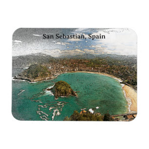 Magnet Flexible Vintage San Sebastian Espagne Voyage