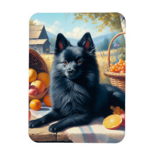Magnet Flexible Vintage Schipperke Peinture de chiot
