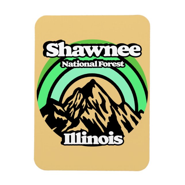 Magnet Flexible Vintage Shawnee National Forest Illinois (Vertical)