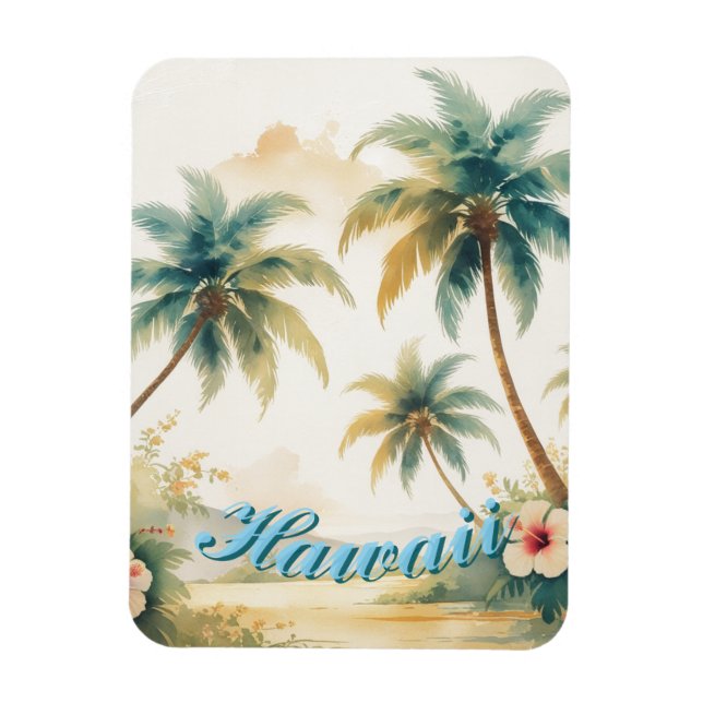 Magnet Flexible Vintage Style Hawaiian Travel Honolulu (Vertical)