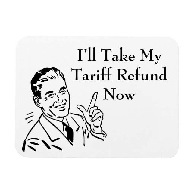 Magnet Flexible Vintage Tariff Refund Check (Horizontal)