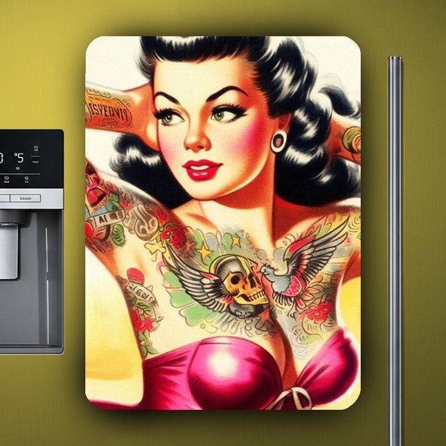 Magnet Flexible Vintage Tattooed Pinup (Créateur téléchargé)