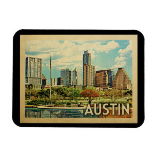 Magnet Flexible Vintage voyage d'Austin le Texas