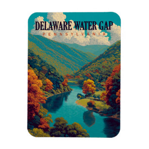 Magnet Flexible Vintage voyage de dérivation d'eau du Delaware