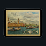 Magnet Flexible Vintage voyage de Londres Angleterre<br><div class="desc">Design londonien dans le style Vintage voyage avec l'abbaye de Westminster sur la Tamise pour cette scène amusante Angleterre Royaume-Uni.</div>