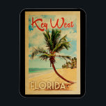 Magnet Flexible Vintage voyage de plage de palmier de Key West la<br><div class="desc">Conception de Key West la Floride dans le style de Vintage voyage comportant un palmier sur la plage avec l'océan et le ciel.</div>
