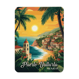Magnet Flexible Vintage voyage de Puerto Vallarta au Mexique