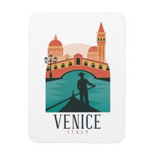 Magnet Flexible Vintage voyage de Venise