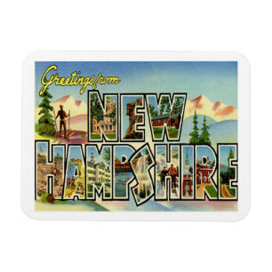 Magnet Flexible Vintage voyage du New Hampshire