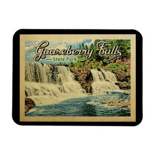 Magnet Flexible Vintage voyage du parc national de Gooseberry Fall