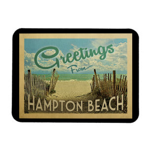 Magnet Flexible Vintage voyage Hampton Beach