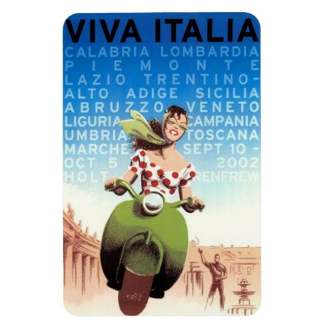 Magnet Flexible Vintage Voyage Italie - (Vertical)