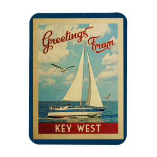 Magnet Flexible Vintage voyage la Floride de voilier de Key West