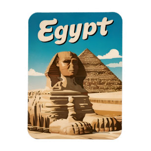 Magnet Flexible Vintage voyage Le Caire Egypte Pyramide Retro Grap