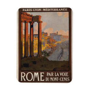Magnet Flexible Vintage voyage poster art, Rome
