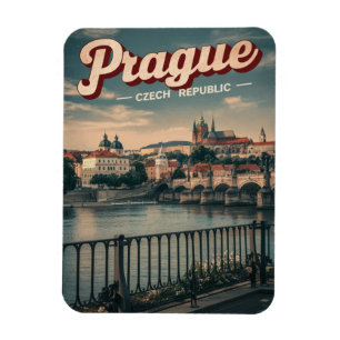 Magnet Flexible vintage voyage prague république tchèque cadeaux,