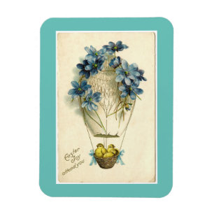 Magnet Flexible Vintages Époux De Pâques En Ballons