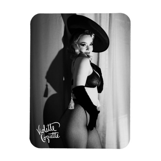 Magnet Flexible Violette Coquette "Film Noir" / Caresse 2 (Vertical)