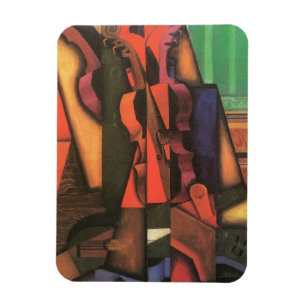 Magnet Flexible Violon et guitare de Juan Gris, Art Cubisme Vintag