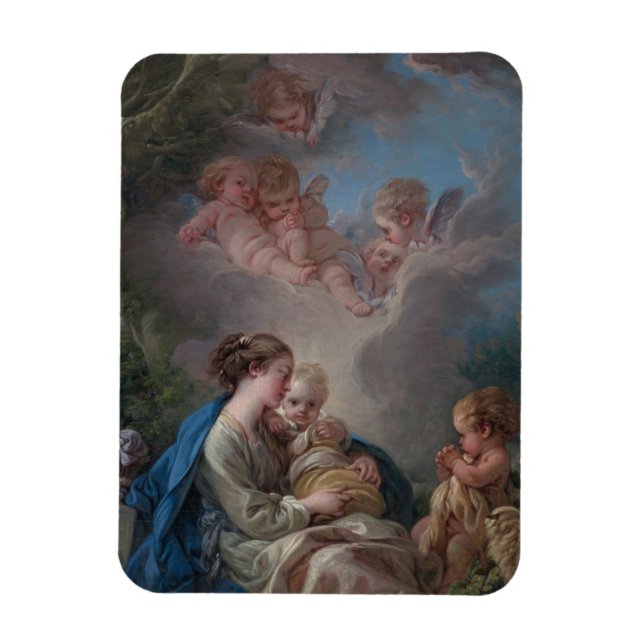 Magnet Flexible Virgin & Child with the Saint John the Baptist (Vertical)