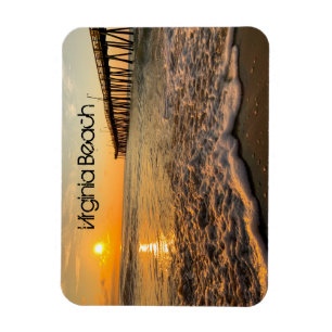 Magnet Flexible Virginia Beach Sunrise au Fishing Pier