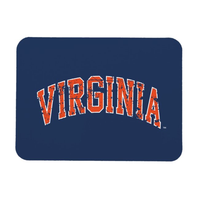 Magnet Flexible Virginia Wordmark en détresse (Horizontal)