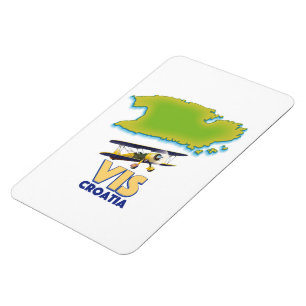 Magnet Flexible Vis carte Croatie