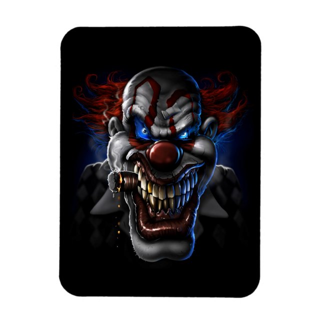 Magnet Flexible Visage de Clown Maléfique (Vertical)