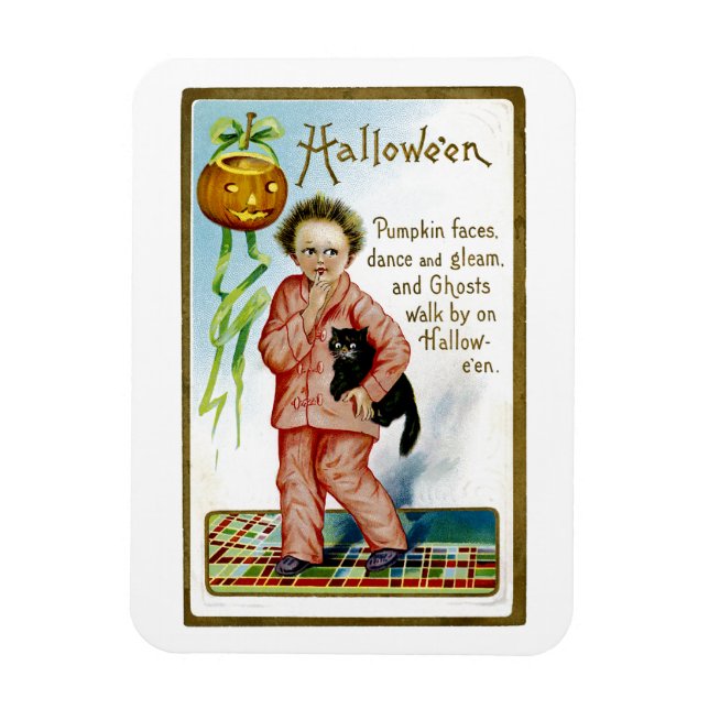 Magnet Flexible Visages Citrouilles d'Hallowe (Vertical)