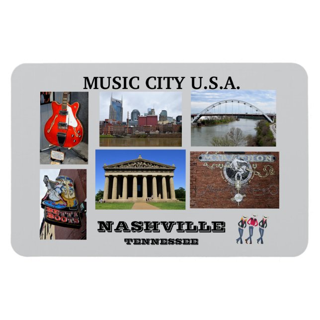 Magnet Flexible Visions de Nashville, Tennessee (Horizontal)