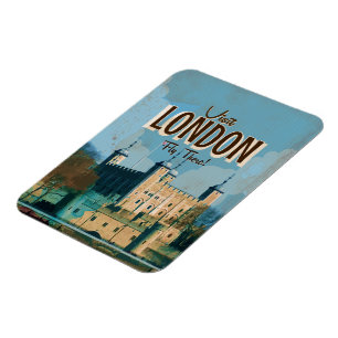 Magnet Flexible Visite Vintage Londres - Voler là-bas