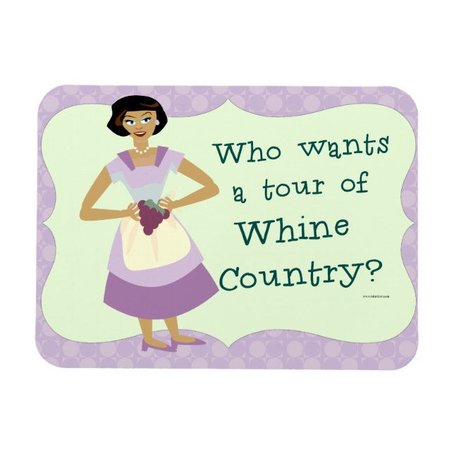 Magnet Flexible Visite Whine Country Retro Fun Kitsch (Horizontal)
