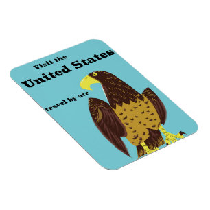 Magnet Flexible Visitez l'affiche de voyage États-Unis