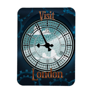 Magnet Flexible Visitez l'affiche de voyage londonienne victorienn