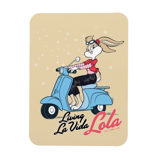 Magnet Flexible Vivre La Vida Lola Scooter Graphic (Vertical)