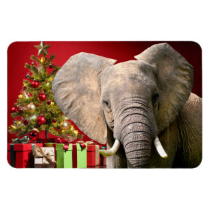 Magnet Flexible Voeux de Noël éléphant