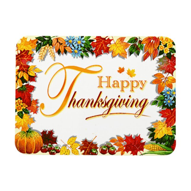 Magnet Flexible Vœux élégants de Thanksgiving (Horizontal)