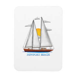 Magnet Flexible Voile nautique côtière de Newport Beach