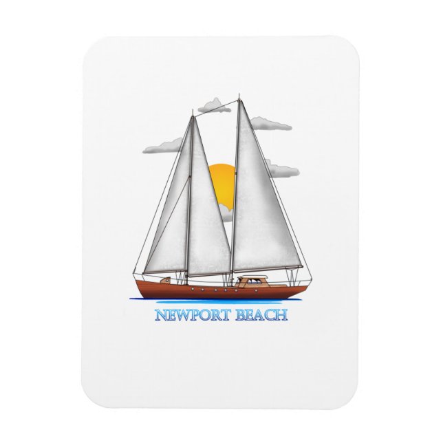 Magnet Flexible Voile nautique côtière de Newport Beach (Vertical)